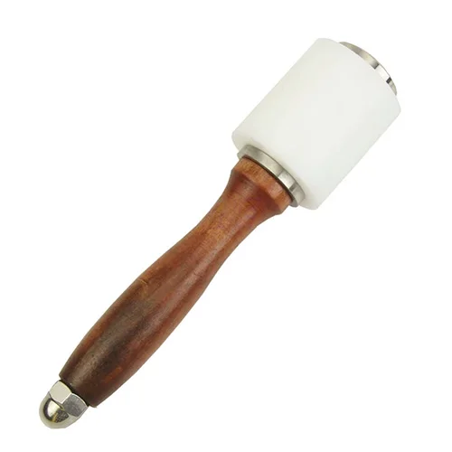 

Wooden Handle Nylon Hammer Leathercraft Carving Sew Punching Mallet DIY Hand Tool