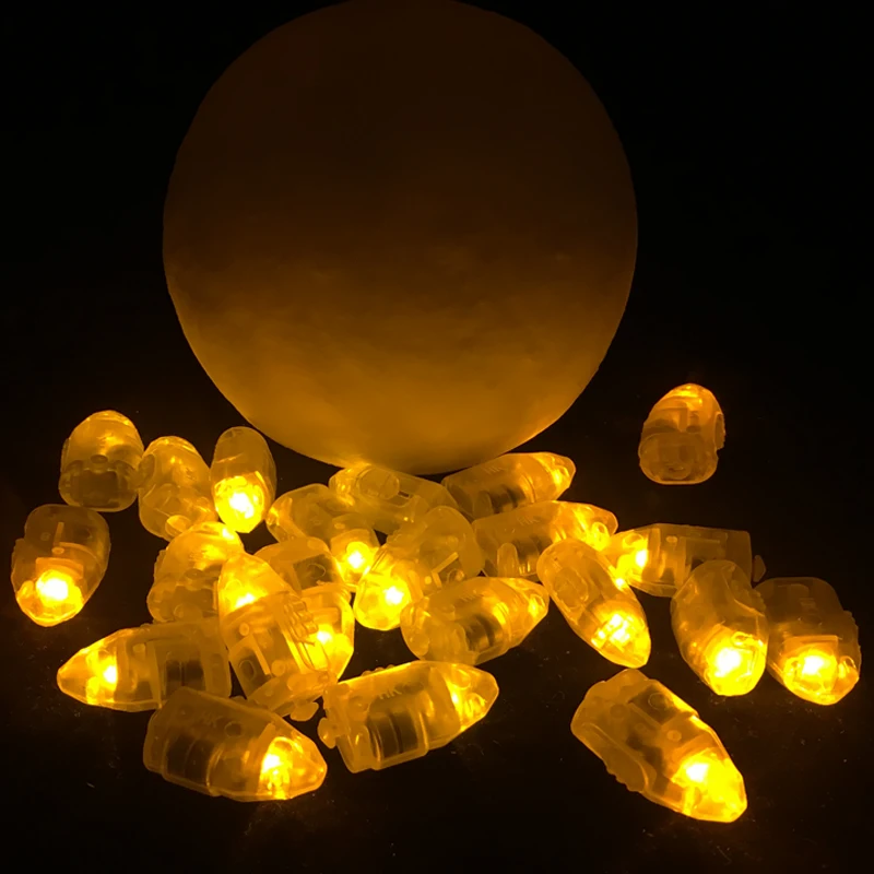 

50pcs/lot Warm White LED Balloon Lights for Paper Lantern Balloon Christmas Party Decoration natale Yellow Lights Free Shipping