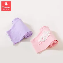 Tinsino 2 Pieces Girls Summer Leggings Kids Girl Lace Trousers Children Girl’s Fashion Pants Girls Calf-length Cotton Leggings