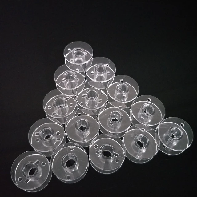 50pcs Sa156 Bobbins for Brother Sewing Machine Plastic Bobbins with Case  Transparent Plastic Sewing Machine Bobbins