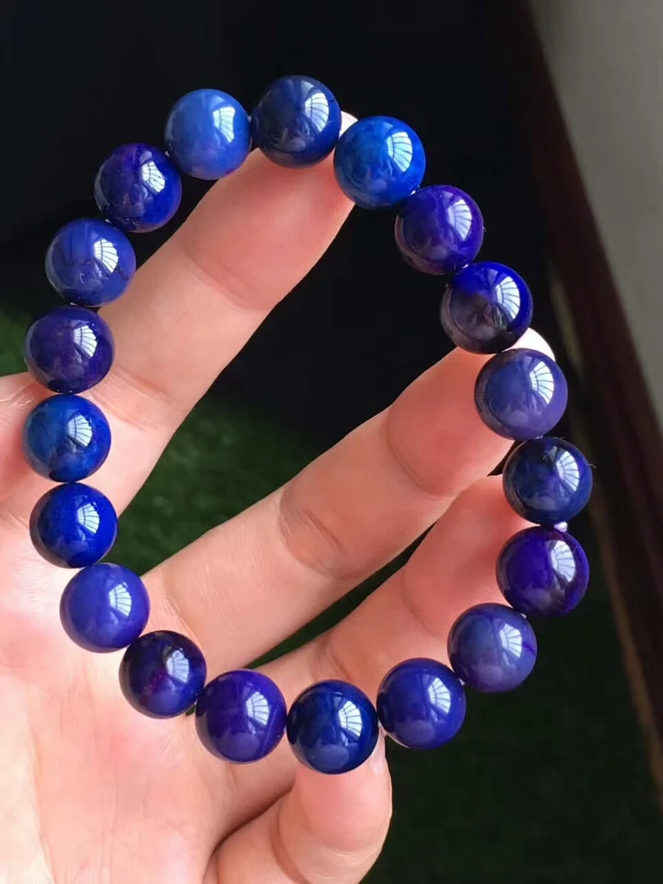 

Certificate Natural Royal Blue Sugilite Bracelets 10.5mm Sugilite Round Beads Lady Healing Stone For Woman Certificate AAAAAA