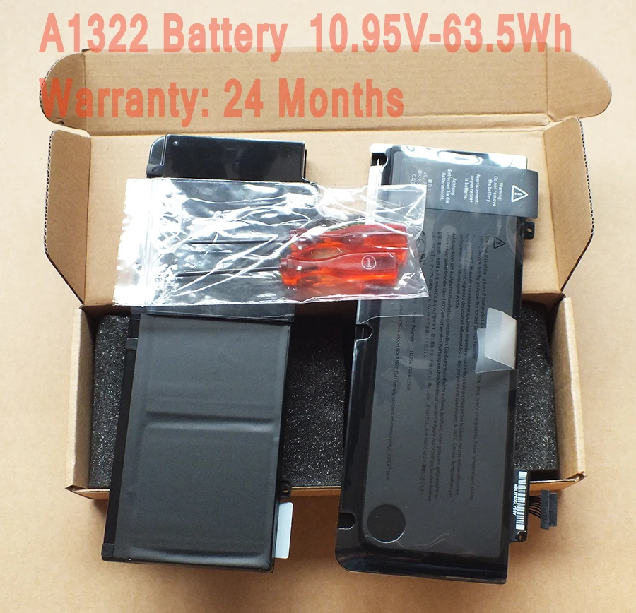 

Brand New 10.95V-63.5Wh A1322 Battery For Macbook Pro 13" A1278 2009 2010 2011 2012