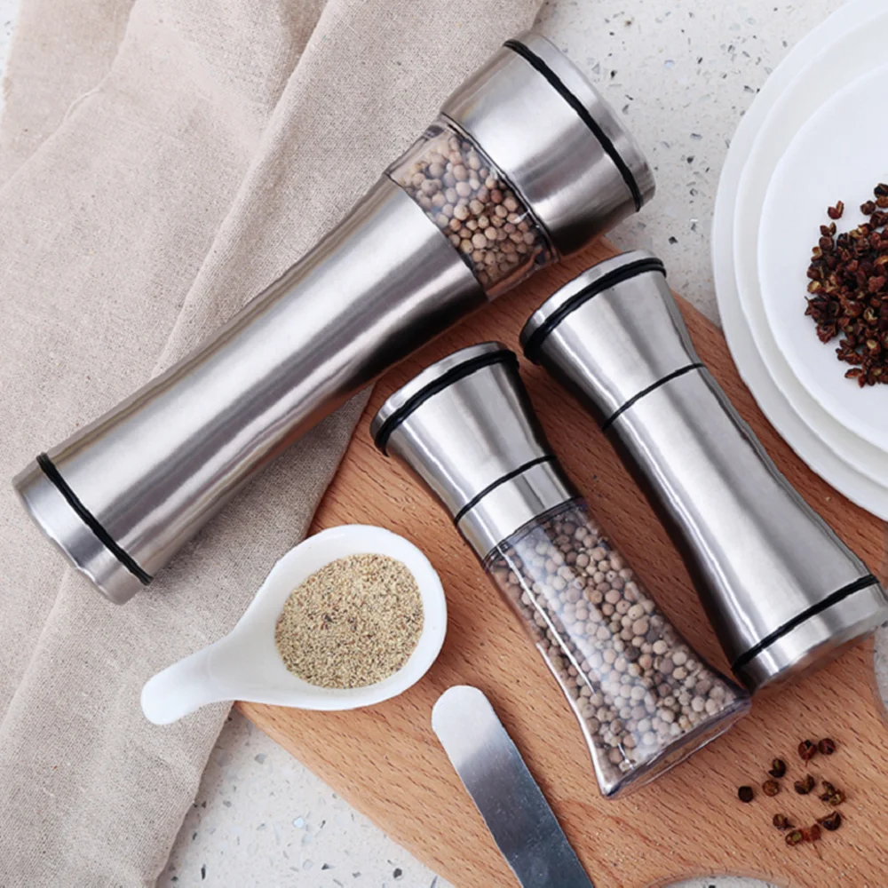 

Home Stainless Steel Manual Salt Pepper Spice Mill Grinder For Kitchen Cooking Prepare Kitchen Hand Tool