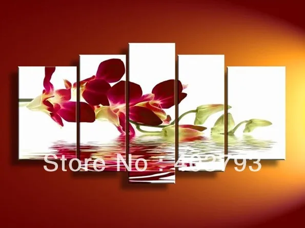 

hand painted Modern Wall Art Oil Painting On Canvas home decoration beautiful flowers guilt (No frame) free shipping