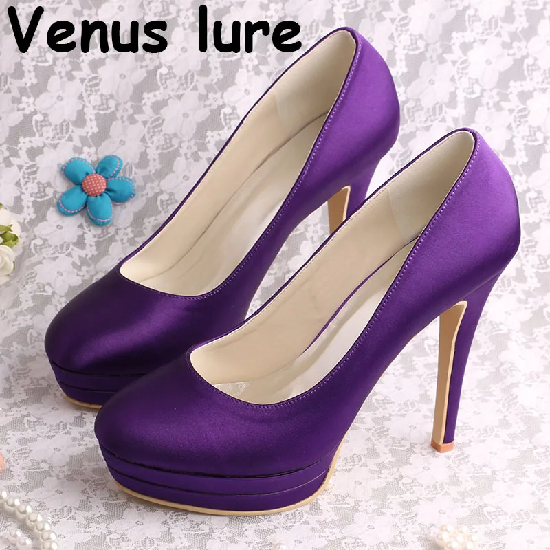 purple heels wedding