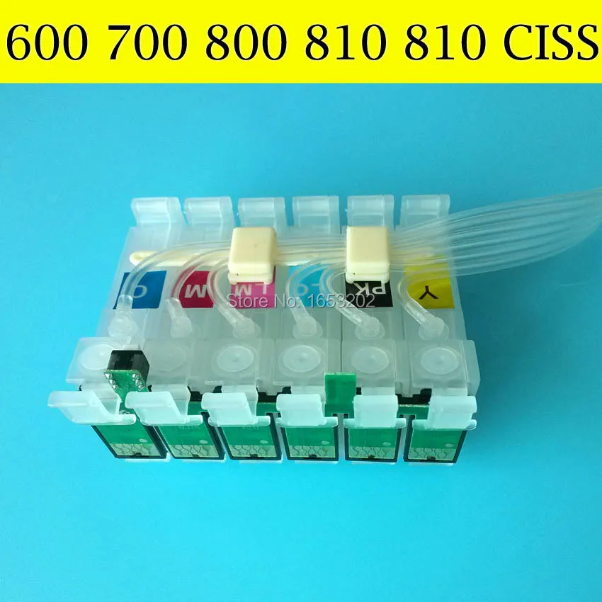 Ciss para Epson Sistema de 6 Cores 800 710 810 Printer T0981 T0992-t0996 600 700