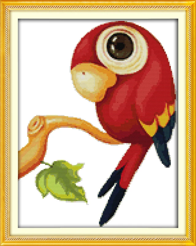 

Parrot, counted printed on fabric DMC 14CT 11CT Cross Stitch kits,embroidery needlework Sets Home Decor