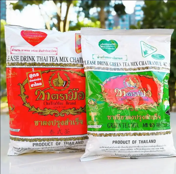 

100% Classic Thailand imported hand labeled green tea bag 200g*2 milk tea top taste good quality