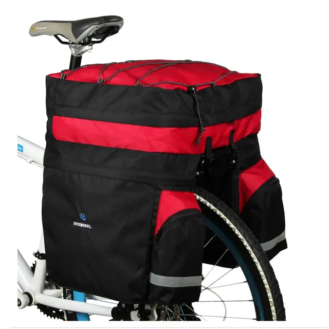 US $22.77 ROSWHEEL 60L MTB Bicycle Carrier Bag Rear Rack Bike Trunk Bag Luggage Pannier Back Seat Double Side