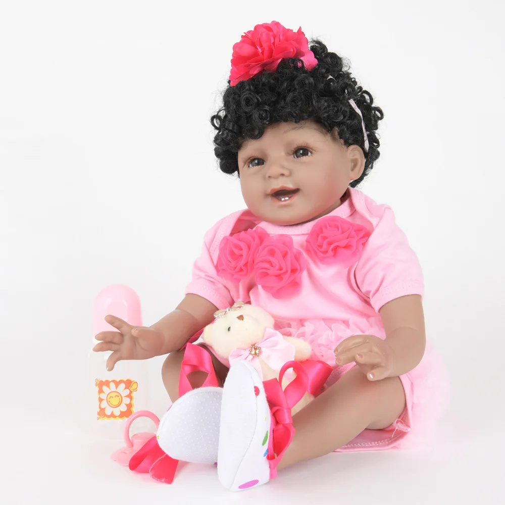 LEOOFU 55 см 22 дюймов дети игрушки Мягкие силиконовые reborn baby реалистичные виниловые