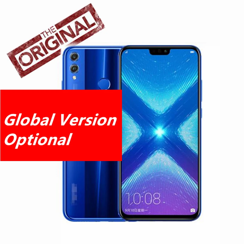 

Global Firmware Honor 8X Mobile Phone 6.5 inch Screen 3750mAh Battery Android 8.1 Octa Core 1.5GHz Dual Black 20.0+2.0MP