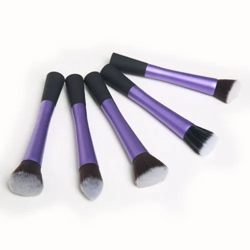 Профессиональный 5 шт кисти для макияжа с фиолетовый цвет Alumnium Ручка составляют