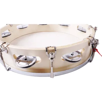 

8"/10" Tambourine Capoeira Leather Drum Pandeiro Samba Brasil Wooden Tamborine Precussion Music Instrument For Sale 150 D