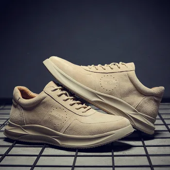 

2019 Spring and autumn men's shoes sports versatile fashion casual shoes high quality retro low-top leather shoes