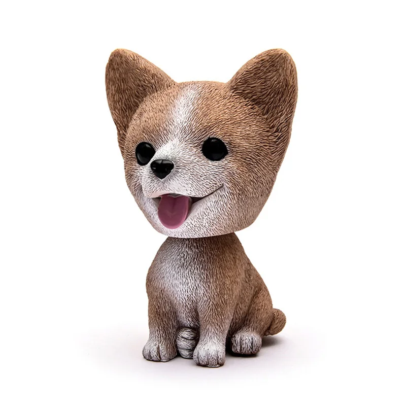 Happy Bobble Head Akita Dog Figurine Ornament Home Car Decor PET Lover Gift