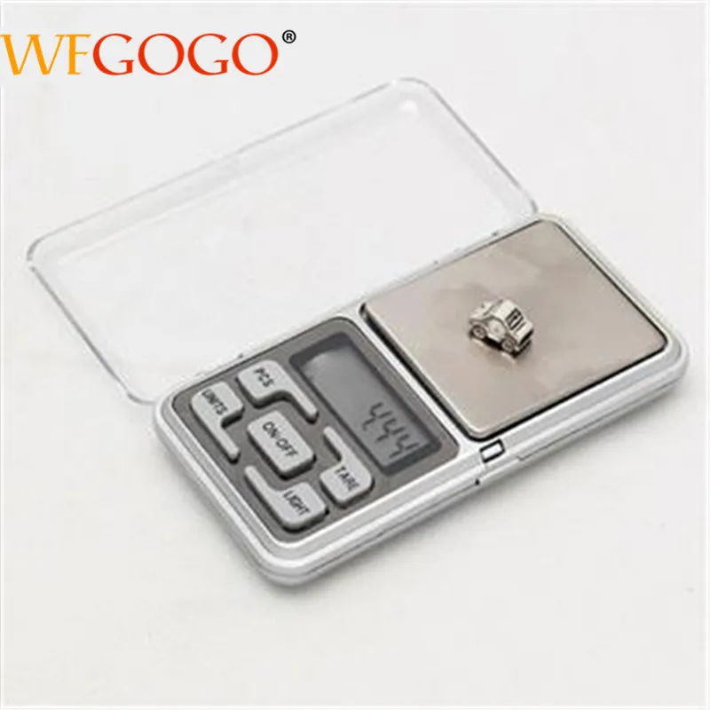 WFGOGO мини электронные портативные ювелирные весы карманные весы цифровые весы дисплей ювелирных изделий с розничной коробкой 100 г/200 г/300 г/500 г
