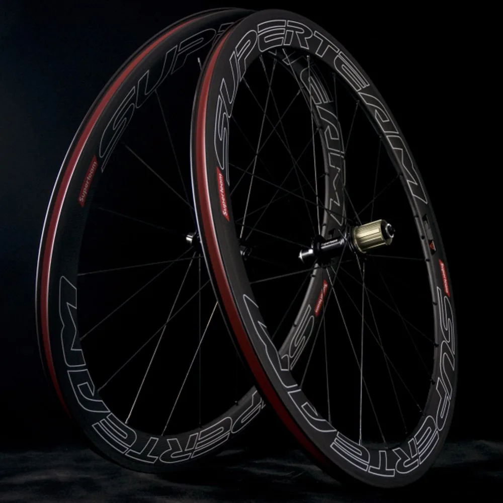 SUPERTEAM 700C Full Carbon Fiber Cycling Wheels Carbon Road Bike