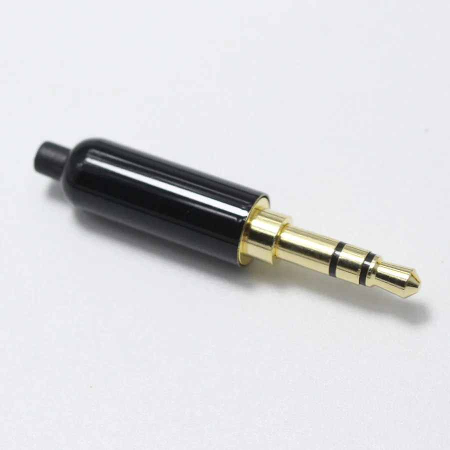 2 шт. 3,5 мм 3 полюс стерео гарнитура разъем 3,5 мм позолоченный аудиокабель Вилки разъем адаптера переменного тока Разъем для iphone цвет: белый, черный, комплектующие для самостоятельной сборки