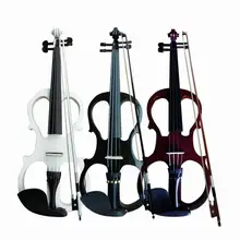 4/4 двусторонний Электрический Скрипка Струнный инструмент Липа с фитингами кабель Чехол для наушников для любителей музыки VL03