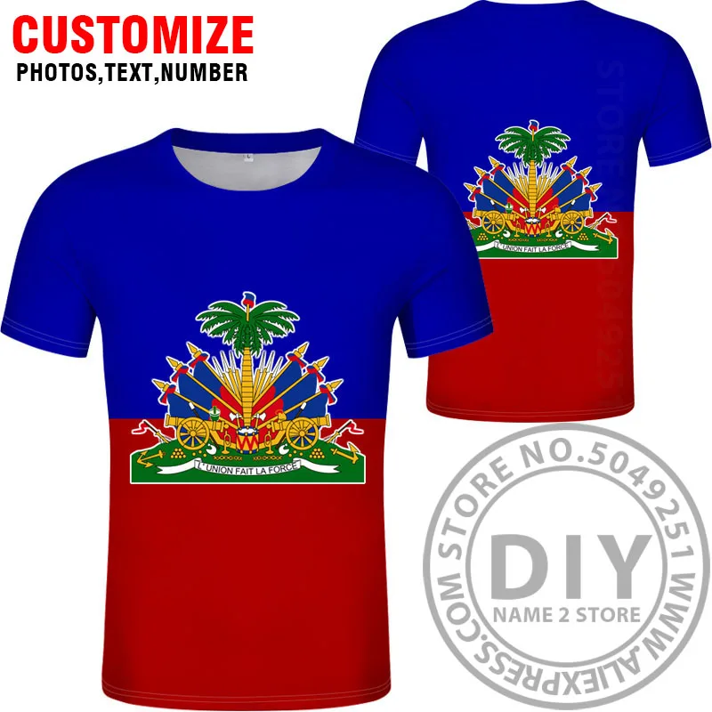 HAITI футболка diy пользовательское имя номер hti футболка Национальный флаг страны ht французский гаитянская Республика колледж печать фото одежда - Цвет: Style 11