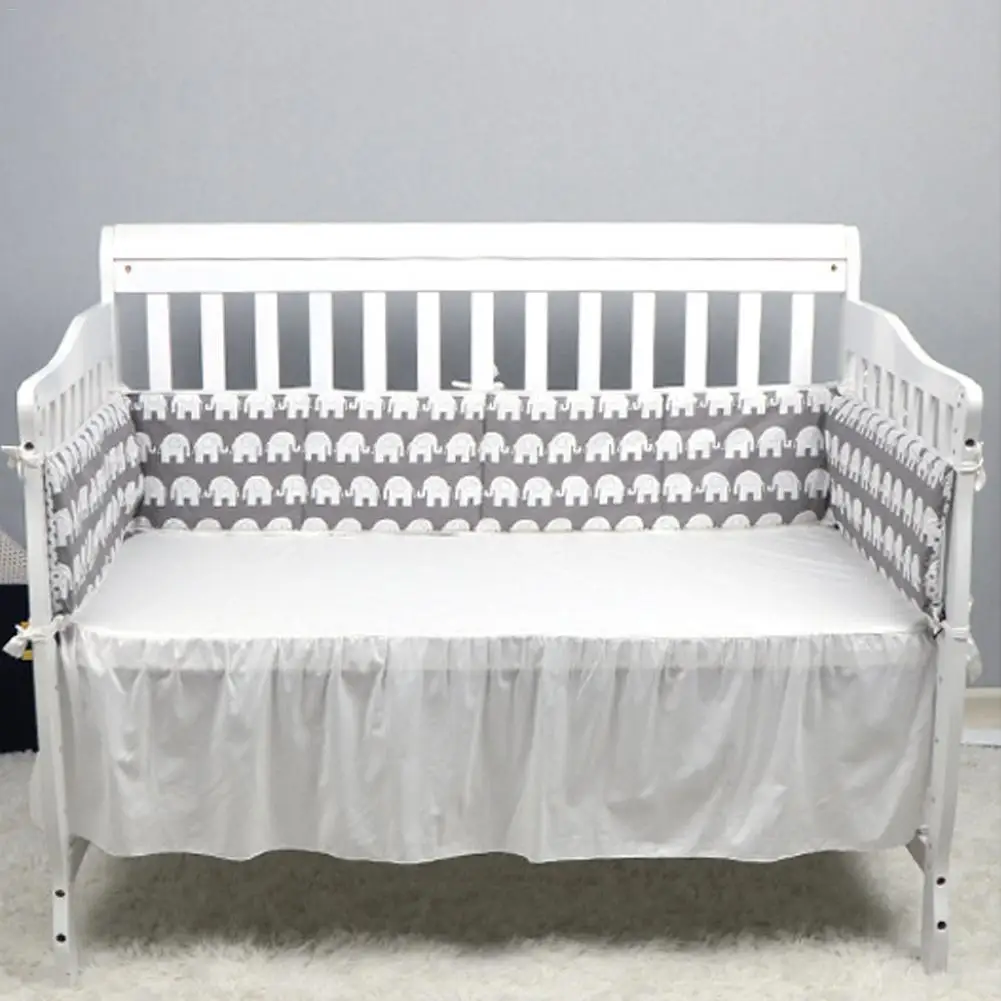 ГОРЯЧАЯ Детская кроватка бампер съемный хлопок новорожденных бамперы детское безопасное ограждение линия Bebe защита для кроватки унисекс