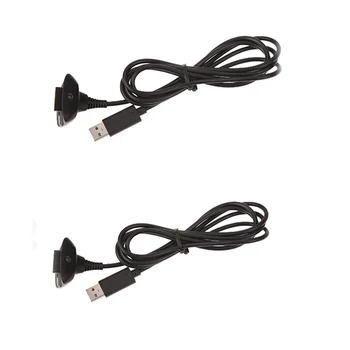 

2Pcs/lot 1.5M New Generic USB Charging Cable for Xbox 360 Wireless Controller without Ring Black