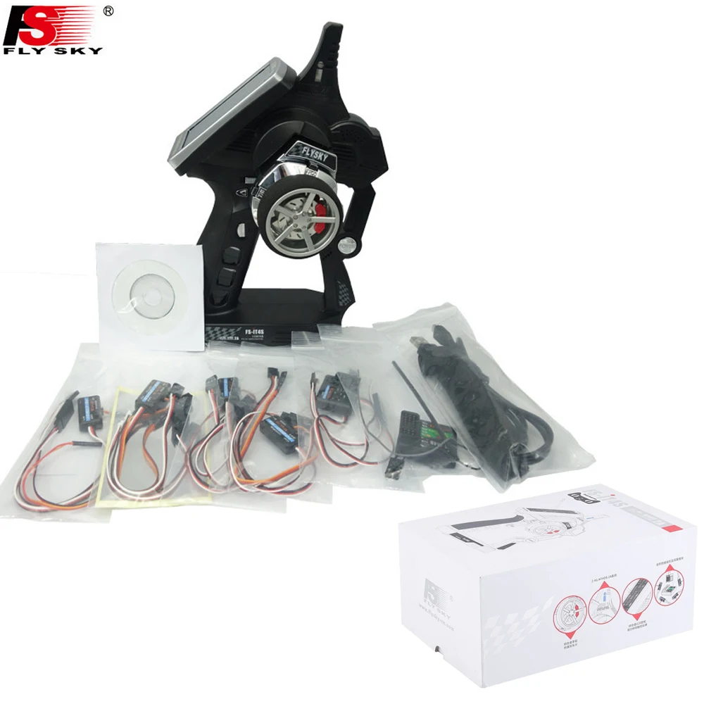 FS IT4S 1 шт. Flysky AFHDS 2 4G 4CH RC пульт дистанционного управления Передатчик и IA4B приемник