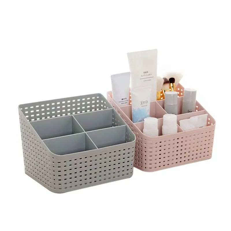 Hifuar Plastic Makeup Organizer Jewelry Necklace Nail  Earring Cosmetics Storage Container Drawer Home Desktop Storage Box Women