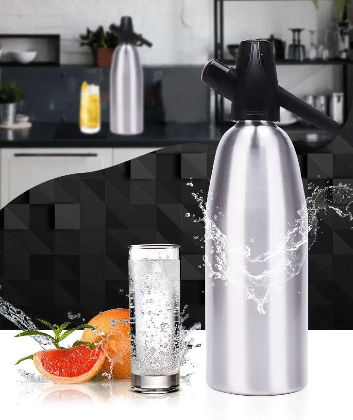 Сифон для содовой 1000 мл надёжный безопасный сифон для содовой сделать сверкающую воду для коктейлей Mojitos Gin Fizz и винных Spritzers
