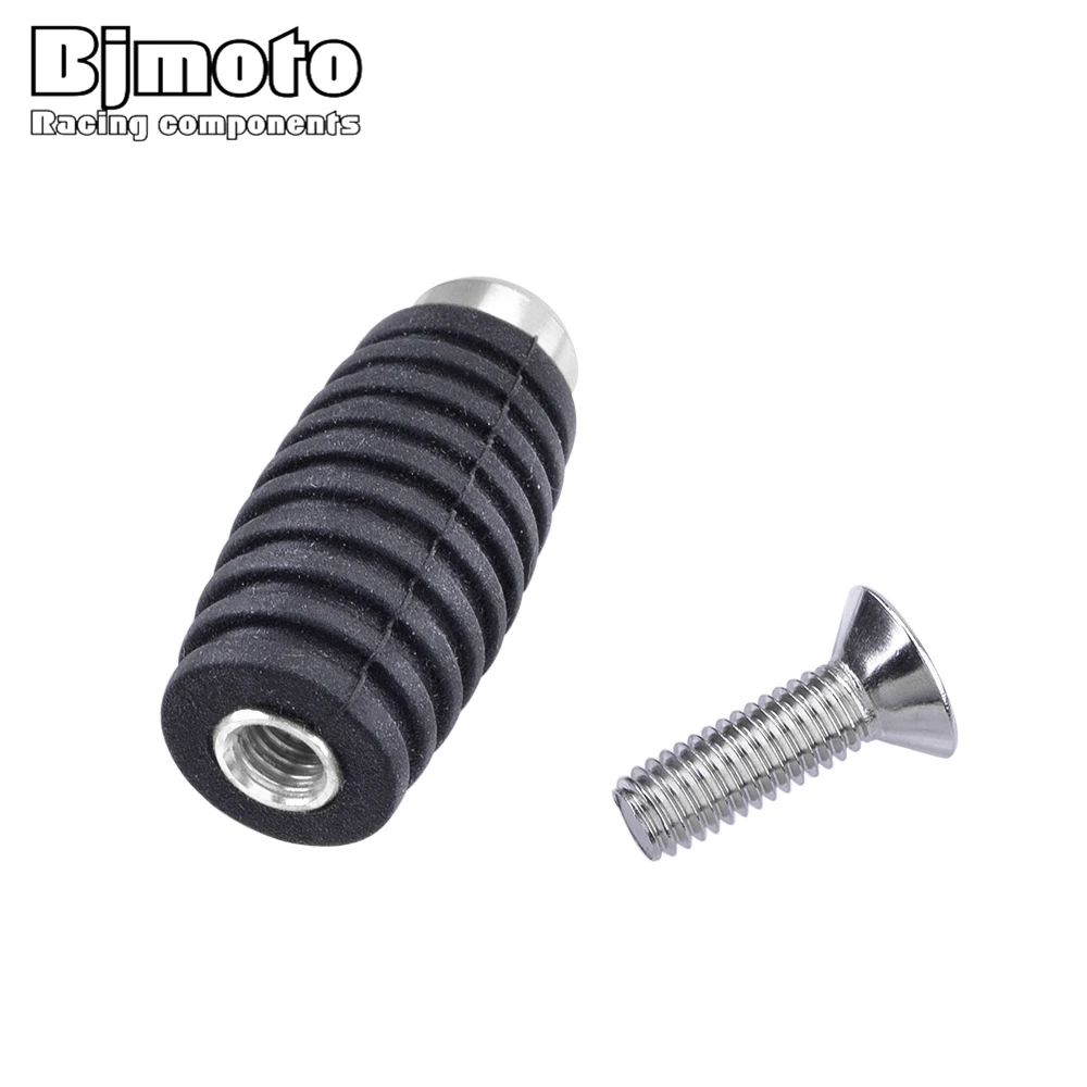 BJMOTO Motorcycle Gear Shift Brake Lever Toe Pegs Toepegs Pedals M6 6mm Footpegs For Kawasaki Honda Ducati Racing Rearset motorcycle accessories motorcycle foot pedals motorcycle footrests