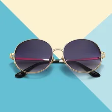DENISA Стразы круглые зеркальные солнцезащитные очки для женщин модные брендовые очки женские очки UV400 gafas de sol mujer G23056