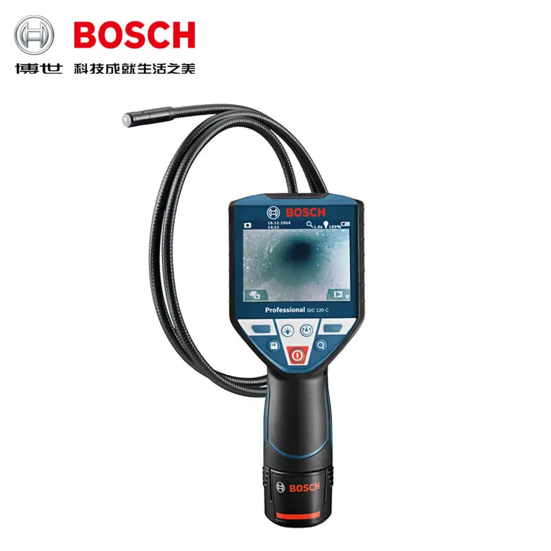 

BOSCH GIC120C Rechargeable industrial grade endoscope Overhaul camera peep Pipeline detector 8.5 mm camera Wireless portable