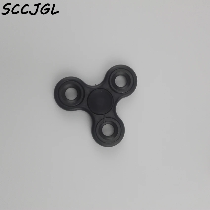 Черный Tri-Spinner пластик для развития рук Спиннер для аутизма и СДВГ Спиннер долгое время антистресс игрушки для всех