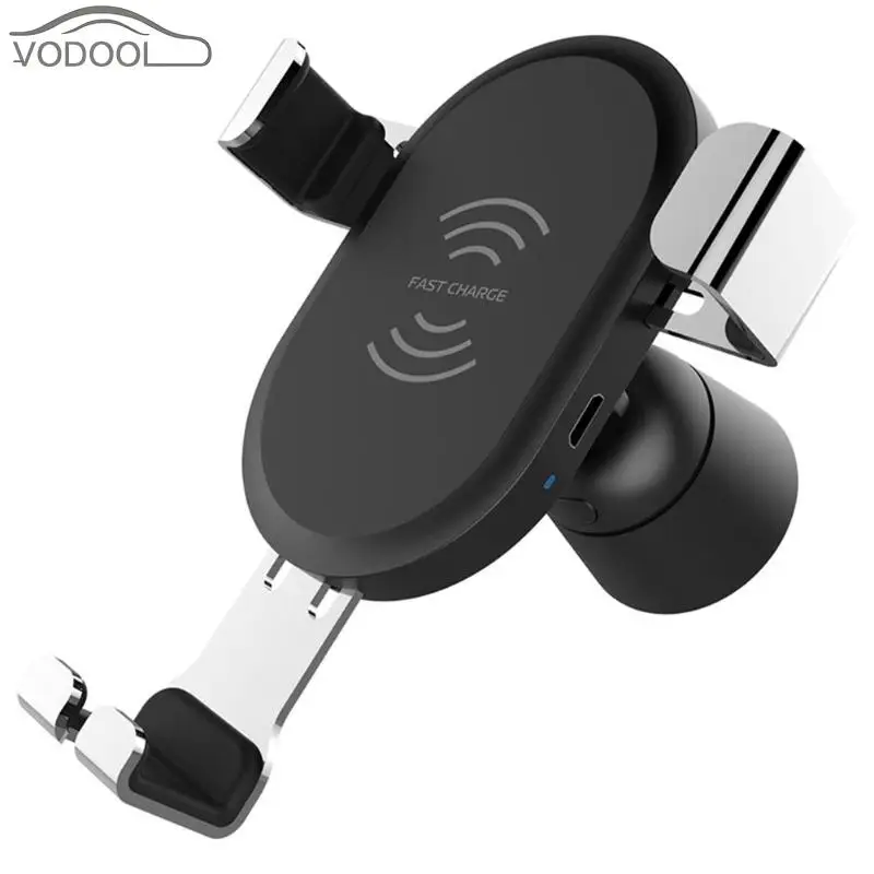 

VODOOL Car Air Vent Center Console Phone Holder Suppror Wireless Charger Inductive Fast Charging Stand Bracket for Mobile Phone