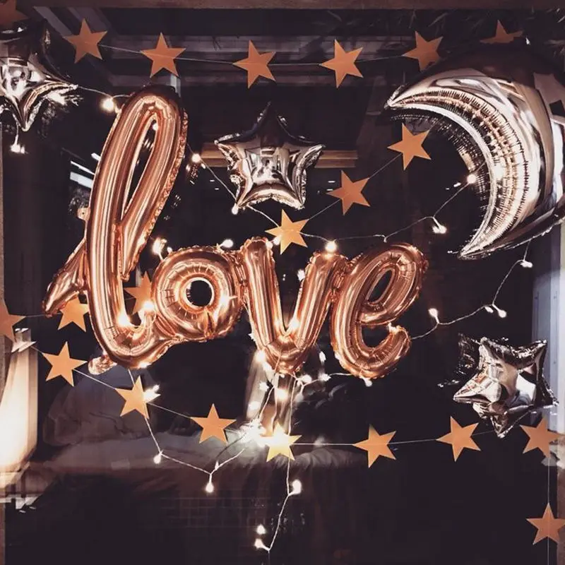 JX-LCLYL 42" Rose Gold Script Love Letter Foil Balloon For Wedding Engagement Decor