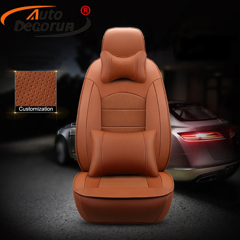 AutoDecorun Cowhide Leather Automobiles Covers Seat for Infiniti qx50