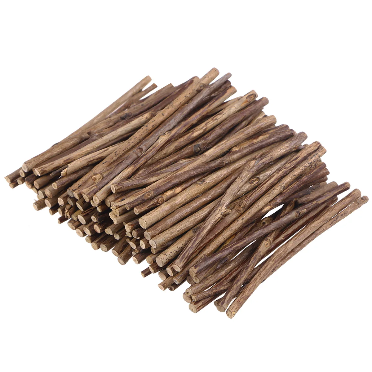 

100pcs 10CM Long 0.3-0.5CM In Diameter Wood Log Sticks For DIY Crafts Photo Props (Wood Color)
