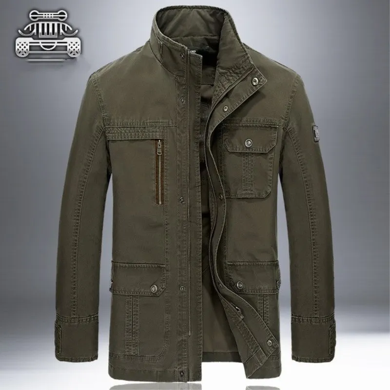 

AFS ZDJP Men Jackets L-5XL New Spring Cotton Coat Jacket Pocket Man Outwear Coats AFS JEEP Brand Autumn Jackets