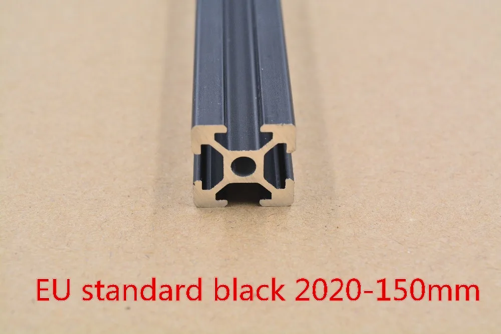 

2020 aluminum extrusion profile european standard black length 150mm workbench 1pcs
