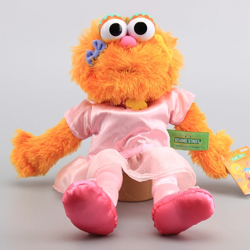 Героев шоу Улица Сезам плюшевые куклы для девочек в розовом цвете Зои рука кукол