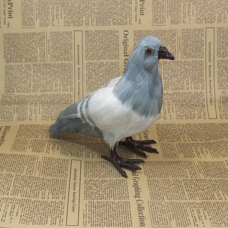 New Simulation Pigeons Toy Polyethylene & Furs Handicraft Gray Pigeons