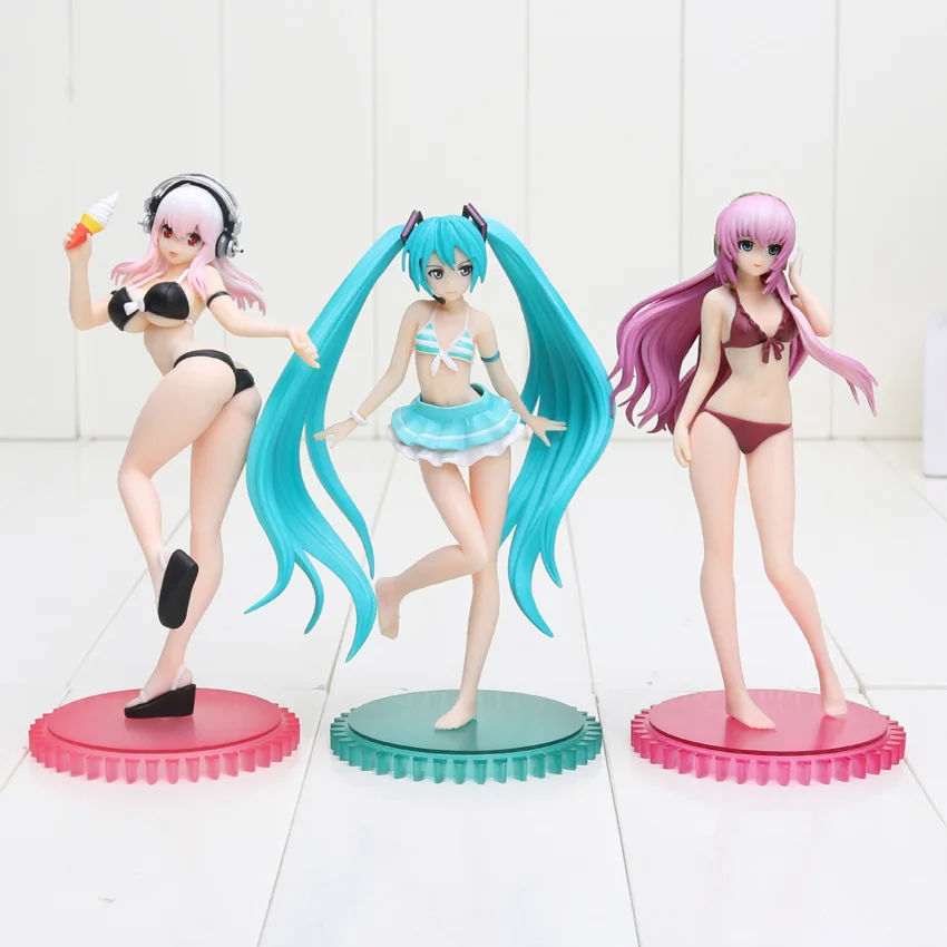 

S-style Hatsune Miku / Megurine Luka / Super Sonico Swimsuit Ver. 1/12 Scale PVC Painted Figure 15cm