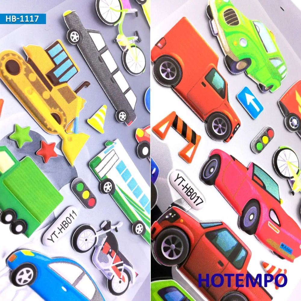 3D Foam Cartoon Car Lovely Cute Car Color Kids Stickers DIY Pegatinas Infantiles Pack for Children Scrapbooks Stickers 3D Foam Cartoon Car Lovely Cute Car Color Kids Stickers DIY Pegatinas Infantiles Pack for Children Scrapbooks Stickers