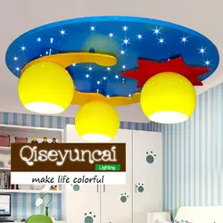 Qiseyuncai современный минималистский детская комната мультфильм led защита глаз потолочный светильник детская спальня креативные милые