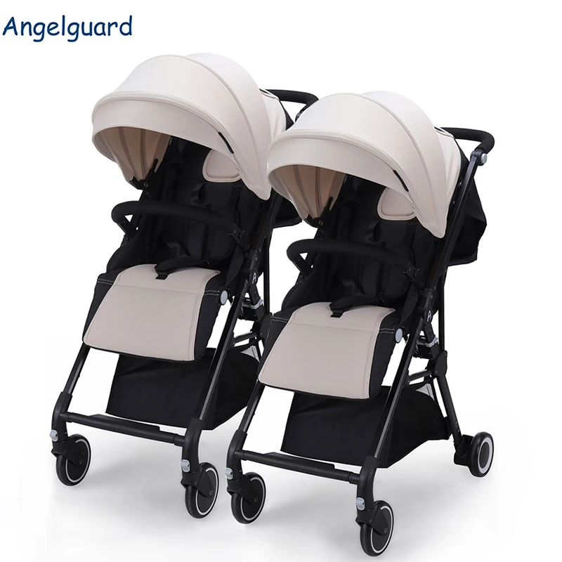 

AngelGuard detachable stroller twins baby carriages ultra-light umbrella can fight color multi-functional twins stroller