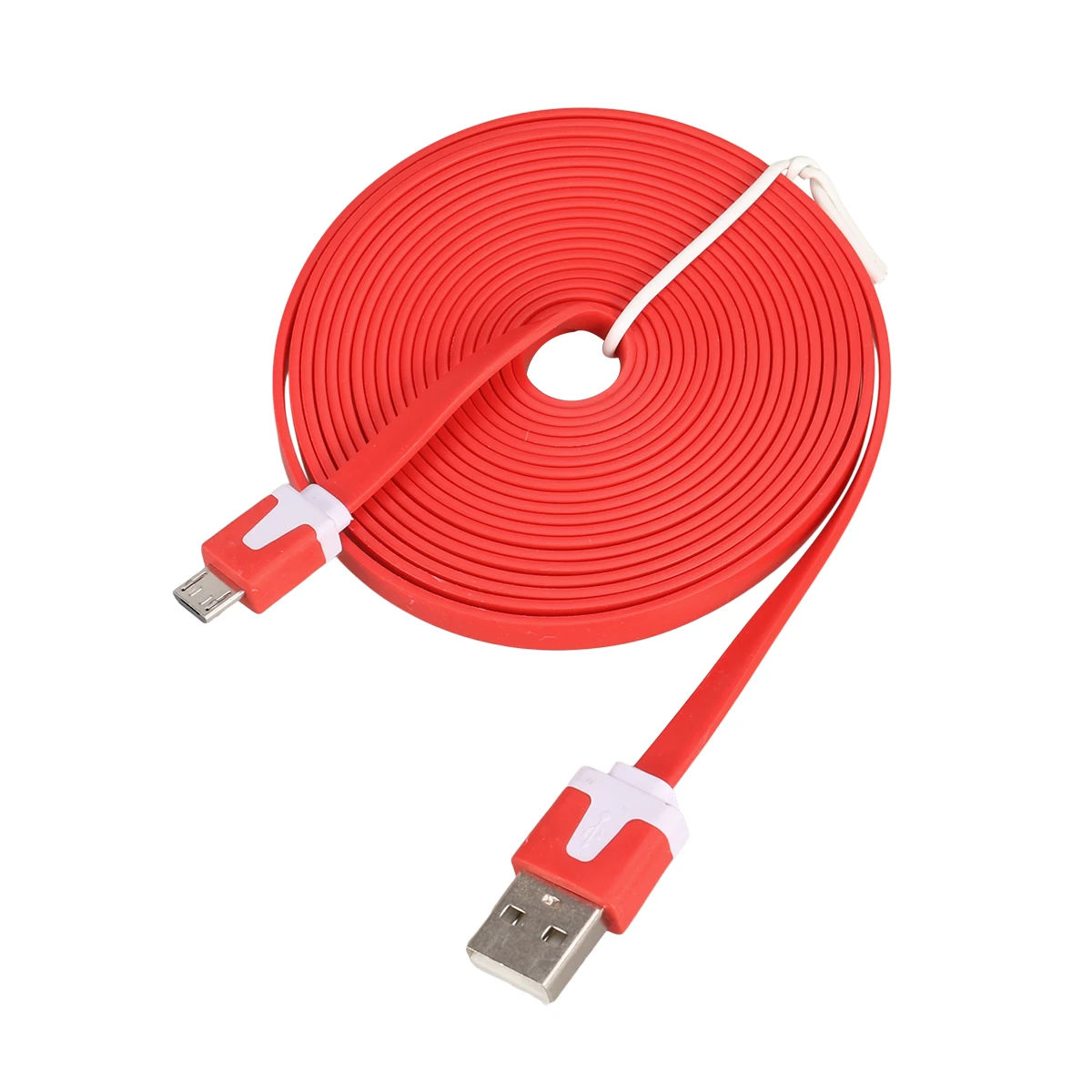 3 Meters Flat Design Micro USB Data Sync Charging Cable Silicone Flat