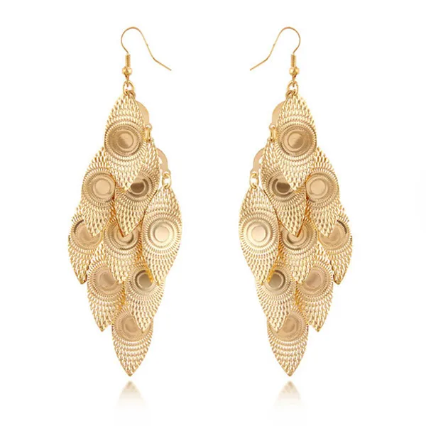 2017 Graceful Simple Fancy Design Long Tel For Women Gold Earring 2017 Graceful Simple Fancy Design Long Tel For Women Gold Earring Designs