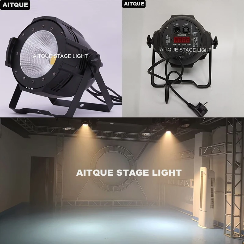 

10pcs Oriental lamp par led cob rgbw 200w cob led par can par led 64 barndoor in stage lighting