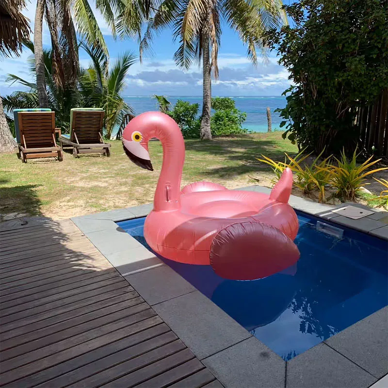 Розовое золото Фламинго 150 см надувной плавательный круг поплавок бассейна Гавайи лето весело взрослых детей воды для отдыха и вечеринок