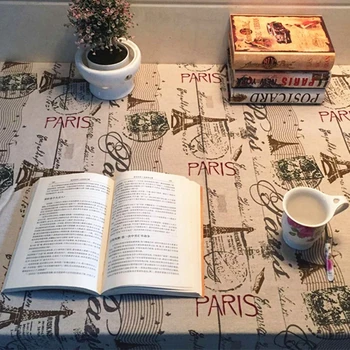 

Cotton Linen Tablecloths Decorative Home Decor Table Cloth High Quality tablecloth Vintage Paris Style